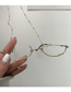Fashion Silver Color Water Drop Half Frame Chain Glasses Frame