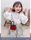 Fashion Yellow Children's Hit Color Stone Pattern Shoulder Handbag