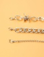 Fashion Silver Color Lock Shaped Bow Anklet