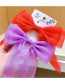 Fashion Purple Children's Hairpin With Bow And Streamer