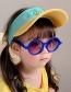 Fashion Blue Box Round Children's Sunglasses