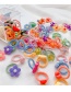 Fashion Acrylic Five-petal Flower [10 Pieces] Children's Elastic Small Color Hair Rope