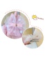 Fashion Pink Mesh Children's Net Yarn Sequined Bow Hairpin