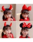 Fashion Red Devil Horns Small Horns Bowknot Children's Headband