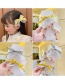 Fashion Yellow Flowers Children's Net Yarn Bow Hairpin