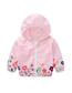 Fashion Pink Flowers Children's Flower Dinosaur Print Hooded Sunscreen Clothing
