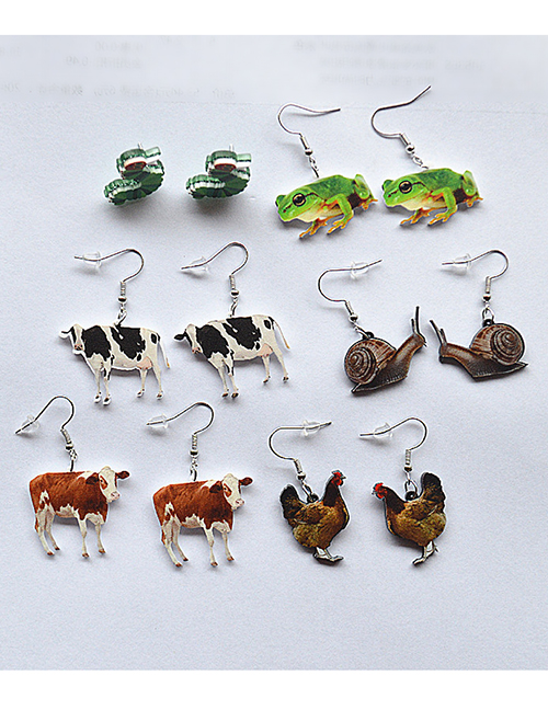 Fashion Yellow Cow Simulation Animal Cow Earrings