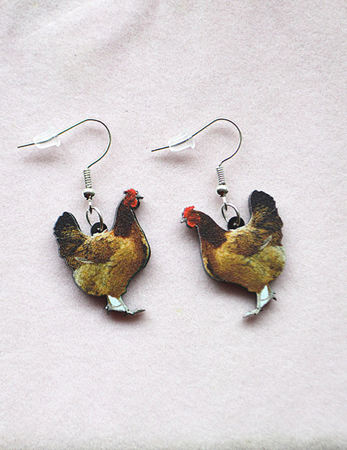 Fashion Hen Simulation Animal Hen Earrings