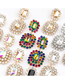 Fashion Ab Color Alloy Diamond And Rhinestone Geometric Earrings