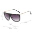 Fashion C13 Leopard Print/gradient Tea Large Frame One-piece Metal Sunglasses