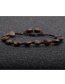 Fashion 7-9 Flannel Bag Tiger Eye Stone Peach Heart Adjustable Bracelet