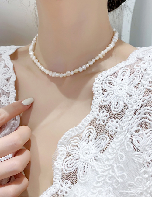 Fashion C Chain Clause Multi-layered Freshwater Pearl Necklace