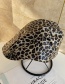 Fashion Beige Leopard Print Flat Top Beret