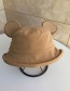 Fashion Beige Bear Ear Fisherman Hat