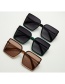 Fashion Bright Black Large Square Sunglasses