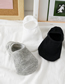 Fashion Gray Black And White Gray Solid Color Thin Boat Socks