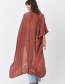 Fashion Rust Red Lace Cardigan Sun Protection Clothing