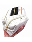 Fashion White-light Gold Zipper Marbled Pu Portable Large-capacity Storage Bag