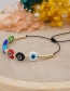 Fashion Color Acrylic Glass Evil Eye Beaded Bracelet