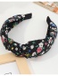 Fashion Black Chiffon Floral Cross Headband