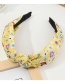 Fashion Yellow Chiffon Floral Cross Headband