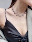 Fashion Silver Thick Chain Metal Ball Necklace