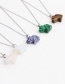 Fashion Pink Crystal Hippo Rough Crystal Carved Hippo Necklace