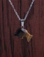 Fashion Opal Semi-precious Stone Carved Dolphin Necklace