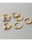 Fashion Golden Gold Diamond Pearl Ring Set