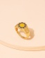 Fashion Brown Flowers Flower Smiley Emoji Ring