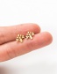Fashion Hexagonal Star-golden Stainless Steel Geometric Shape Ear Studs