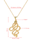 Fashion Golden Cobra Copper Inlaid Zirconium Necklace