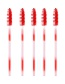 Fashion Disposable-eyelash Brush-gradient-white Red-50pcs One-time Gradient Mascara Brush