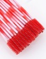 Fashion Disposable-eyelash Brush-gradient-white Rose Red-50pcs One-time Gradient Mascara Brush