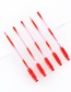 Fashion Disposable-eyelash Brush-gradient-white Rose Red-50pcs One-time Gradient Mascara Brush