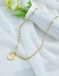 Fashion Golden Oval Stainless Steel Five-pointed Star Necklace