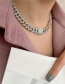 Fashion Silver Pearl Full Diamond Thick Necklace