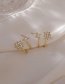 Fashion A Gold Color Six-pointed Star Micro-inlaid Zircon Integrated Ear Clip