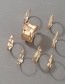 Fashion Gold Color Suit Alloy Irregular Ring Set