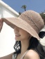 Fashion Mesh-gray Bowknot Knitted Empty Straw Hat