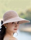 Fashion Mesh-beige Bowknot Knitted Empty Straw Hat