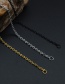 Fashion Black 55cm (width 2mm) Stainless Steel O-chain Necklace