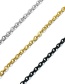 Fashion Steel Color 55cm (width 2mm) Stainless Steel O-chain Necklace