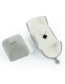 Fashion Light Gray Earring Pendant Box (small) Flannel Double-opening Box