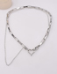 Fashion Silver Double Heart Necklace