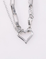 Fashion Silver Double Heart Necklace