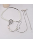 Fashion Silver Pearl Metal Tassel Water Drop Necklace Brooch One Detachable