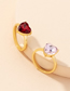 Fashion Big Red Diamond Love Ring