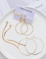 Fashion Gold Color Geometric Circle Metal Earring Set