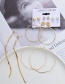 Fashion Gold Color Geometric Circle Metal Earring Set